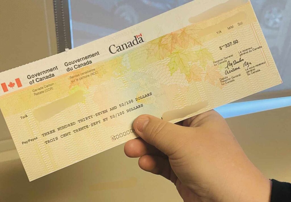 A view of the govt of canada check
